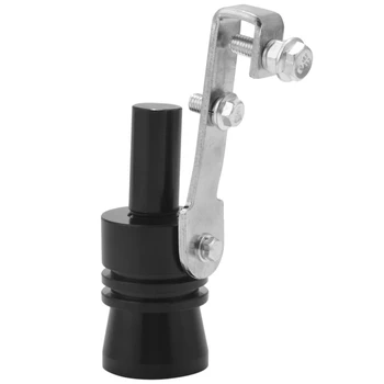Алюминиевый Турбозвуковой свисток Выхлопной трубы, имитатор выпускного клапана BOV, черный (размер