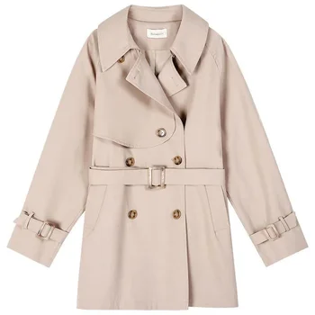 Длинная ветровка, пальто для женщин, Весна-осень 2023, Новые куртки, тонкая верхняя одежда в японском стиле, пальто повседневного темперамента, женские трендовые топы