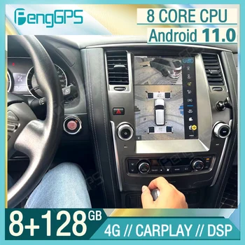 8 + 128 Г Android 11 Тесла Стиль Для Nissan Patrol Y62 2010-2020 GPS Навигация Стерео Радио Видео Мультимедийный Плеер Головное Устройство Авто