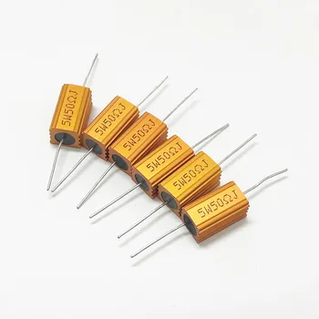 Резистор RX24-5W с золотым алюминиевым корпусом 1 шт. 5% 0,5R-360R ОМ