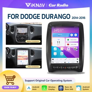 12,1-дюймовый экран Qualcomm GT6 Android для Dodge Durango 2014-2016, мультимедийный плеер, GPS-навигация, беспроводное головное устройство Carplay