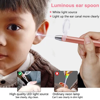 Новый Очиститель для ушей со светодиодной подсветкой, 3-кратное увеличительное средство для удаления ушной серы, Инструменты для чистки ушей